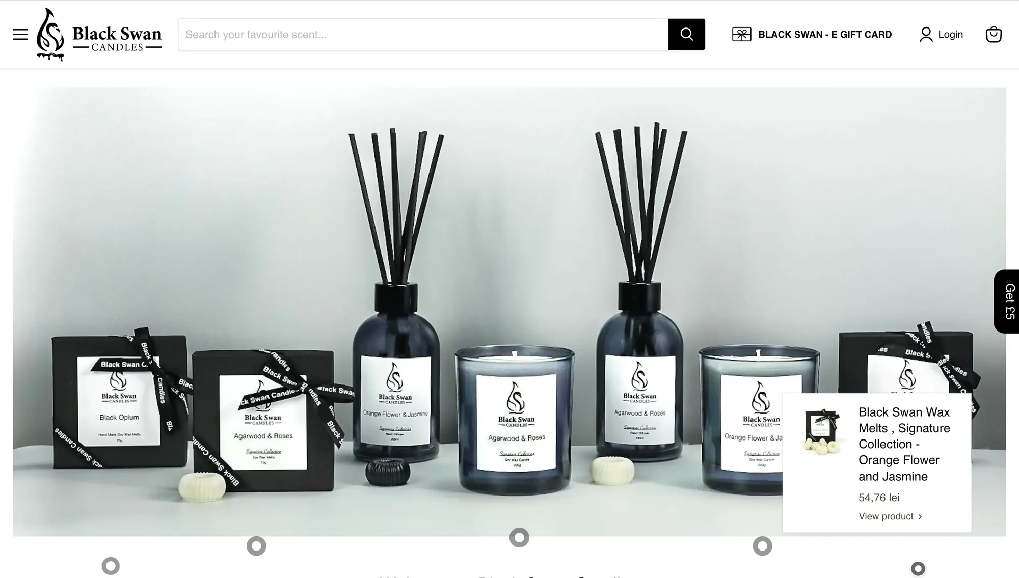 Black Swan Candles — Magazinul Black Swan Candles prezintă lumânări, difuzoare cu bețișoare și ceară parfumată.