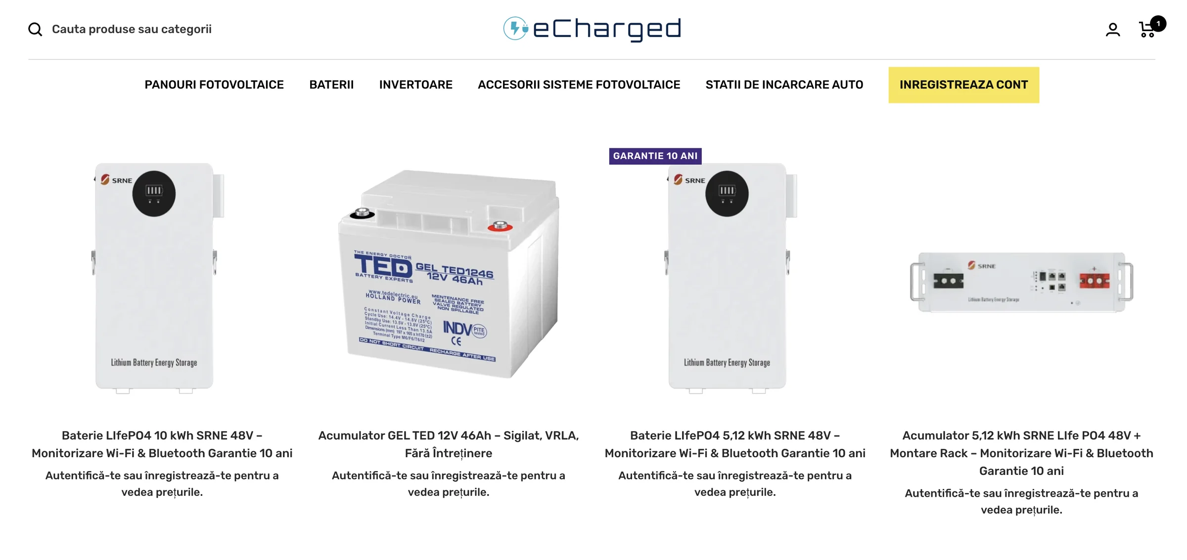 eCharged — Catalog cu prețuri ascunse