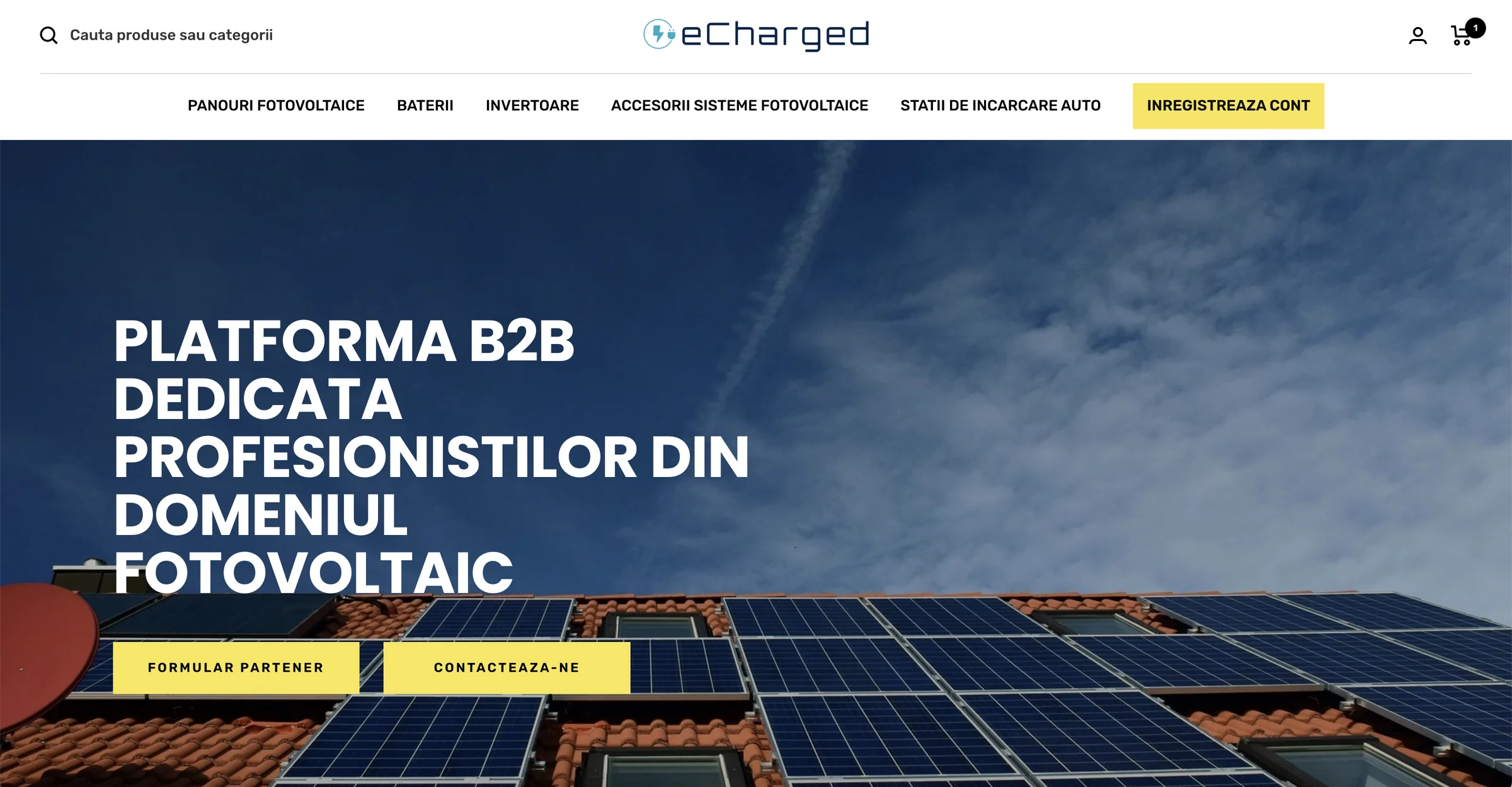 eCharged — Pagina principală B2B