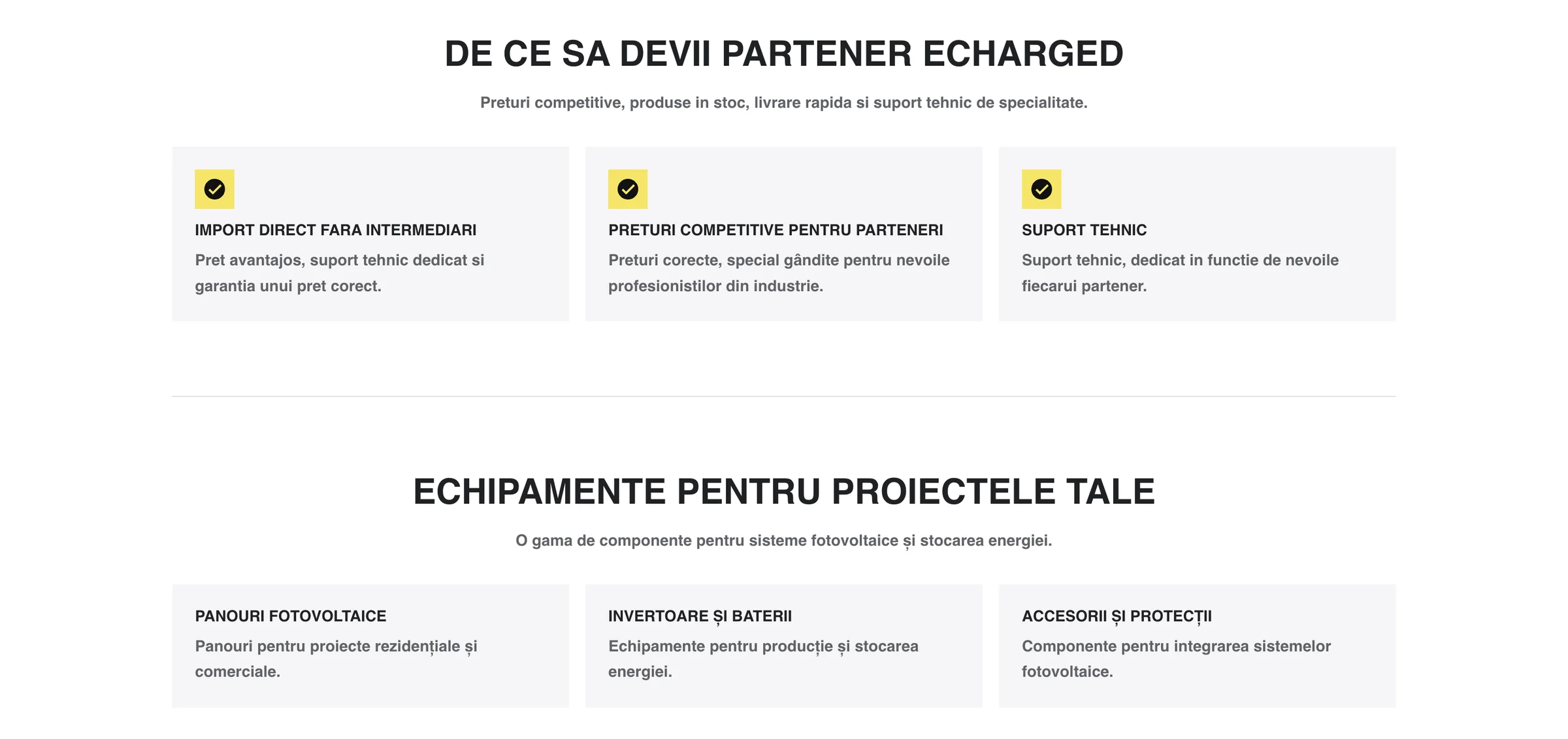 eCharged — Pagină dedicată atragerii partenerilor