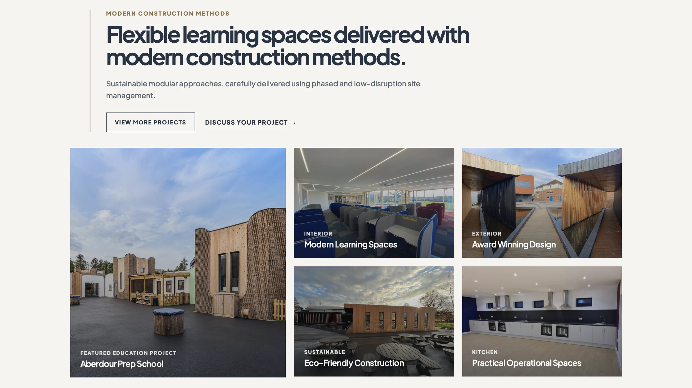 Total B Construction — Portofoliu de proiecte din educație și construcții.